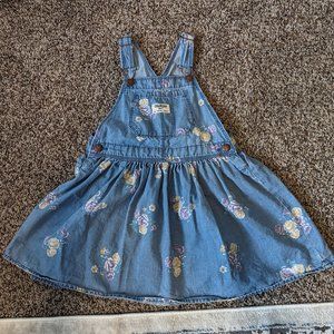 OshKosh B'Gosh Denim Overall Jumper Dress Girls 5T